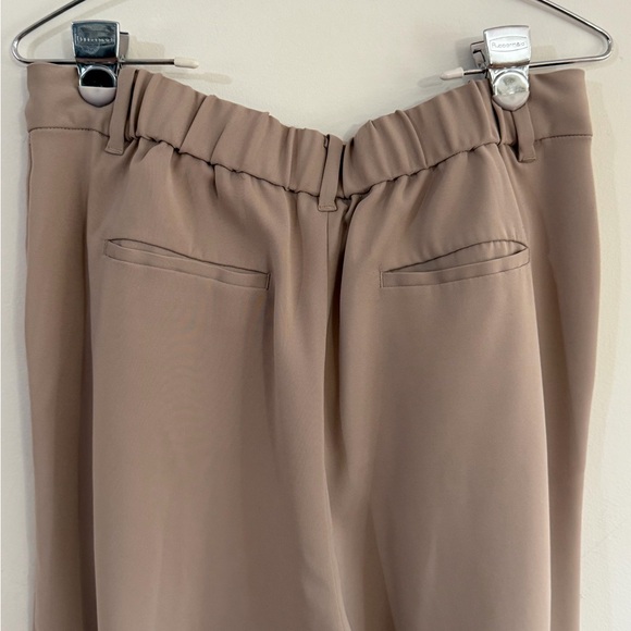 Quince Women’s 12 Stretch Crepe Pleated Wide Leg Pants Morel Beige Office Comfy - Picture 8 of 11